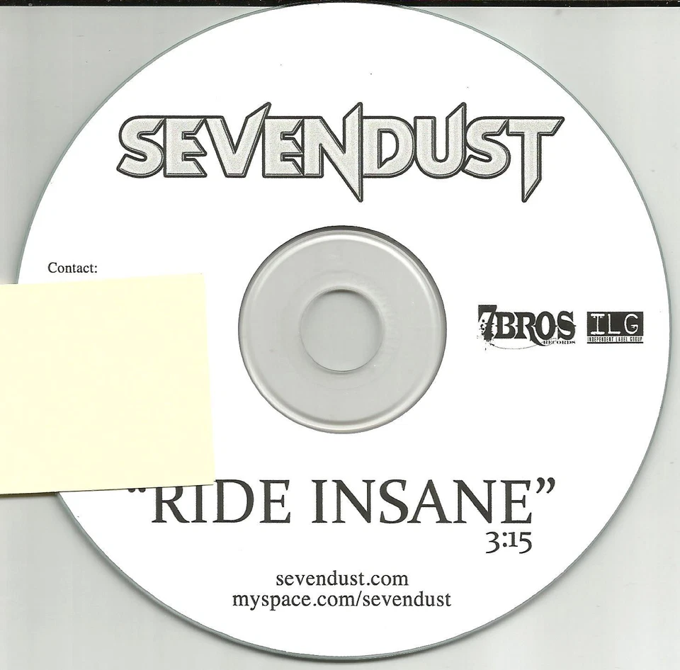SEVENDUST Ride Insane ULTRA RARE TST PRESS USA PROMO DJ CD single 2011 MINT - Image 1 of 1