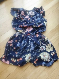 One Clothing Los Angeles Floral Blue Romper - Womens sz XS - Picture 1 of 4