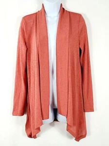 Liz Claiborne Studio Open Front Sweater Size S Spice Woven Lightweight Cover Up - Picture 1 of 7