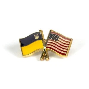 Pin "Flags Ukraine USA" - Picture 1 of 4
