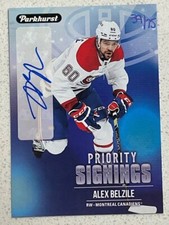 2021-22 Upper Deck Parkhurst Priority Signings ALEX BELZILE Autograph 39/75