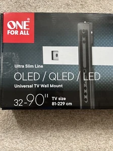 One for All Ultra Slim TV Wandhalterung Bildschirmgröße 32-90 Zoll LED Halterung - Bild 1 von 16