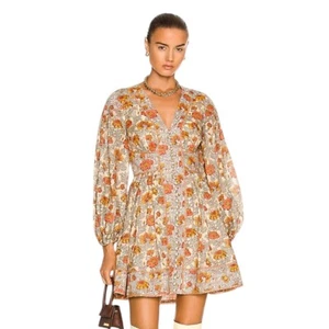 Zimmermann Dress Size 3 AU 14 / US 10 BNWT Andie Floral Print Buttoned Mini - Picture 1 of 18
