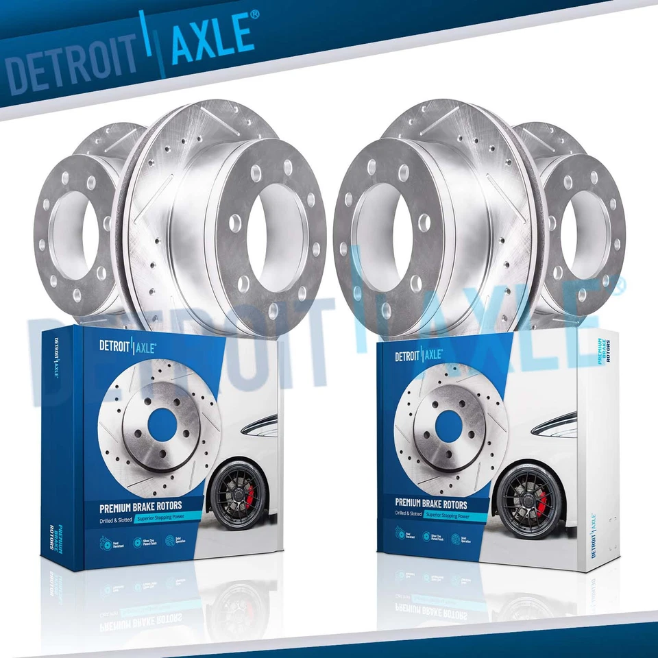 4WD Front Rear Drilled Disc Brake Rotor for 2005-12 Ford F-250 F-350 Super Duty - Image 1 of 4