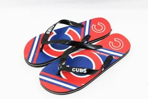 Official MLB Licensed Big Logo Unisex Flip Flops ***Chicago Cubs*** mens LARGE - Picture 1 of 1