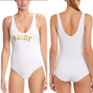 NWT COMMANDO White Gold Foil BRIDE Collection Stretch Bodysuit Womens sz Medium - Picture 1 of 8