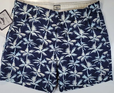 Joe Marlin Mens XL Swim Trunks Suit Bathing Hawaiian Palm Trees Pattern New   - Image 1 of 4