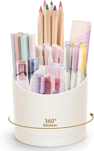 Desk Organizer - 360 Rotating Pen Holder, Nordic Style Pencil Organizer - Picture 1 of 12