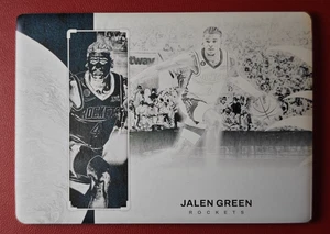 2022-23 Panini Photogenic Solarise Signatures Jalen Green Black Plate 1/1 - Picture 1 of 3