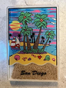 Vintage Souvenir San Diego W/sand Refrigerator Magnet. (Y) - Picture 1 of 2