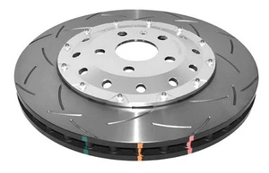 DBA Front Brake Discs 5000 Series T3 Slotted Silver Hat Pair For Audi TT 2012-14 - Picture 1 of 5
