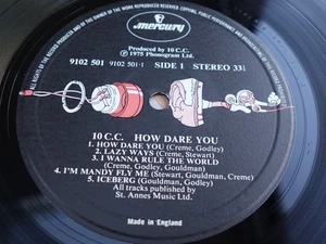 10CC HOW DARE YOU 1976 UK LP 1st Press IMMACULATE COPY NEAR MINT AUDIO HEAR - Picture 1 of 24