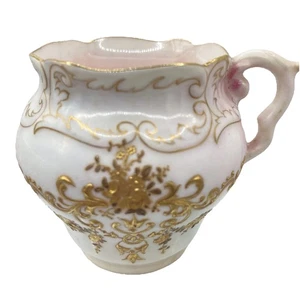 Antique Doulton Burslem Demitasse Cup Mug England 1880-1890s Hand Gilded 2.25” - Picture 1 of 8