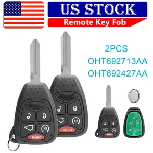 2 For 2011 2012 2013 2014 Chrysler 200 Entry Remote Control Car Key Fob 5 Button - Picture 1 of 7