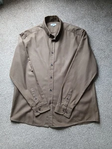 Gents Brown Long Sleeve Shirt , George , Size XL , VGC - Picture 1 of 8