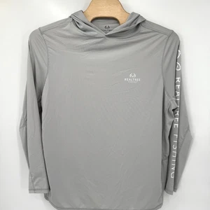 Realtree Men's Gray Performance Hoodie Long Sleeve Hunting Fishing Shirt XXXL - Picture 1 of 4
