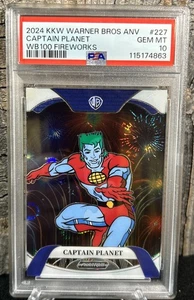 2024 KKW Warner Bros Anv Captain Planet WB100 Fireworks /100 PSA 10 GEM MINT - Picture 1 of 4