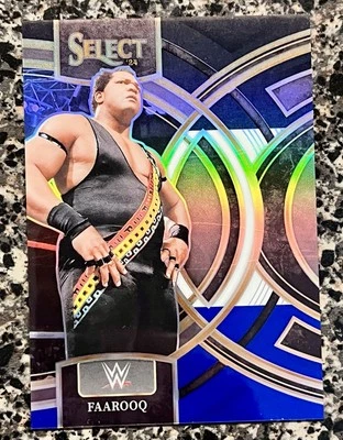 Farooq - 2024 Select WWE #187 - Premier Black Blue Prizm /399 - Legend - Image 1 of 2