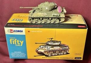 1:50 Corgi US51023 WW2 US Army Sherman M4A3E8 Thunderbolt Germany 1945 & Box - Picture 1 of 14