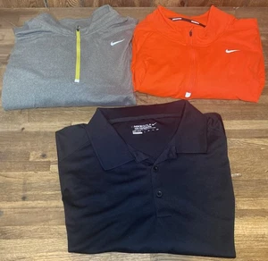 Men’s Nike XXL Lot 2 Long sleeve 1/4 Zip Pull Overs 1 Nike Golf - Picture 1 of 10