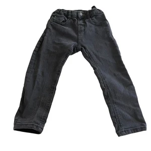Zara boys black distressed denim streach jeans pants size 2-3 - Picture 1 of 5