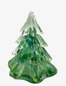 PRESTIGE ART GLASS Vidrio Verde Prensado Árbol Mármol Remolino 4 1/8" Peso Paper - Imagen 1 de 6