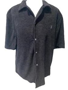 Allsaints Black Towelling Shirt L - Picture 1 of 9