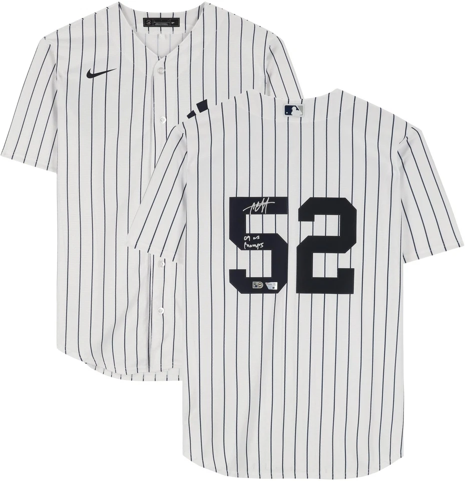 CC Sabathia New York Yankees Signed Nike Replica Jersey with 90 WS Champs Insc - Image 1 of 4