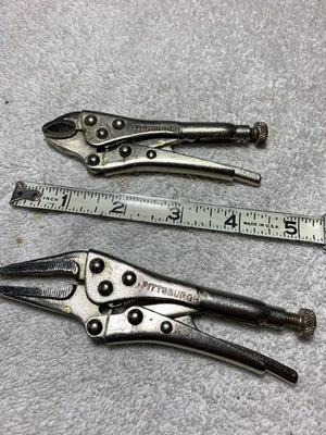 2- Different Mini Vice Grip Style Locking Pliers  5" Long - Image 1 of 4