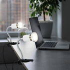 Tischleuchte Klemmlampe Leselampe Bettleuchte weiß Flexo Spot verstellbar LED 2x