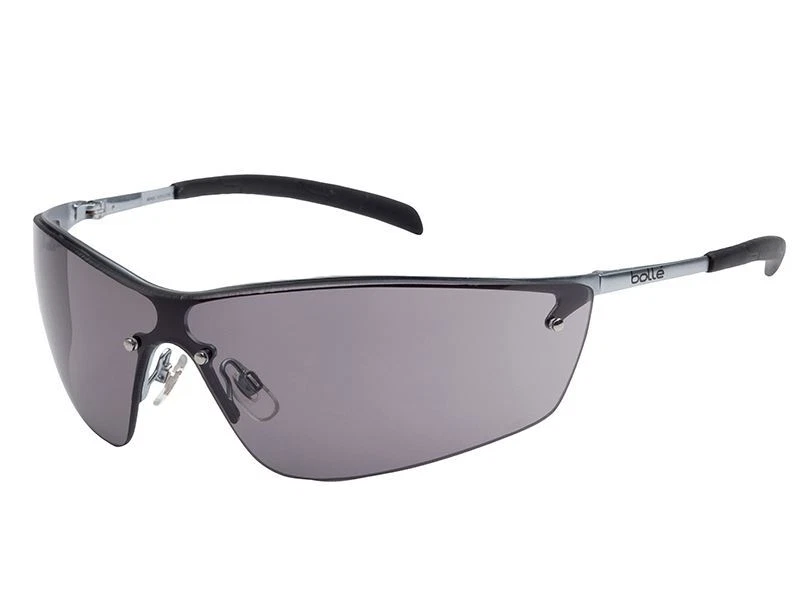 Bollé Safety SILPSF Silium Verres Fumée en Gris, Base Métal Lunettes de Sécurité