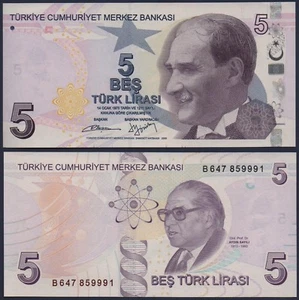 TÜRKEI 🇹🇷 P222 * 5 LIRA * PREFIX D * ND 2020 * UNC GEM * USA VERKÄUFER - Bild 1 von 1