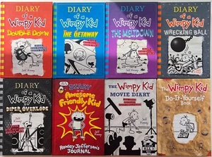 Eight (8) Diary of a Wimpy Kid Books (Hardcover, Brand New) - Picture 1 of 10
