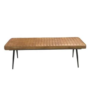 Misty Cushion Side Bench Camel and Black - Picture 1 of 5
