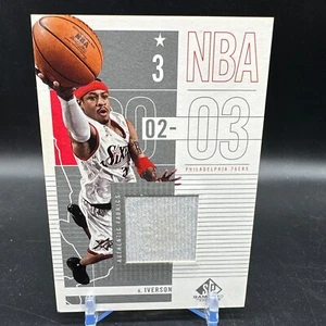 Allen Iverson Game Used Jersey Patch 2002-23 SP 71 Philadelphia 76ers - Picture 1 of 2