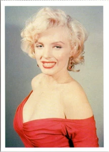 Postcard Marilyn Monroe Red Dress Red Lipstick - Picture 1 of 2