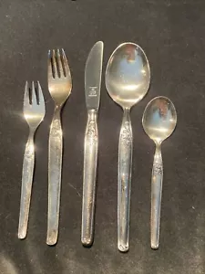 5Pc Bruckman N764 PATRICIA Schwedenstahl German 90 Silver Plate 1 Pl Setting - Picture 1 of 9