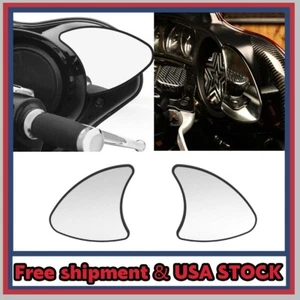 Fit H-D 2014-19 Touring Mobula Black Anodized Fairing Mount Mirror Assembly Set - Picture 1 of 9
