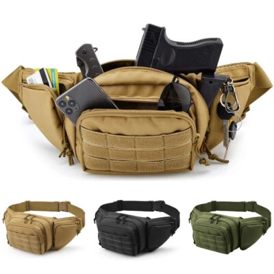 Tactical Gun Holster Fanny Pack Concealed Carry Pistol Accessories Storage Bag - Image 1 of 4