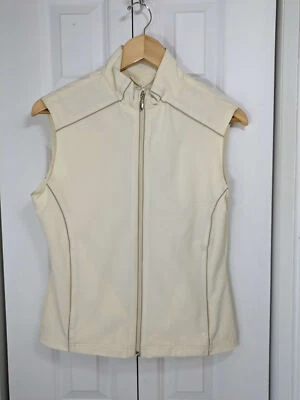 Chaqueta chaleco beige talla pequeña Glen Echo nueva con etiquetas para mujer Foto 1 de 4