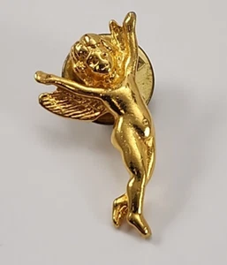 Cherub goldfarbene Engel Vintage Anstecknadel KOSTENLOSER VERSAND!! - Bild 1 von 3