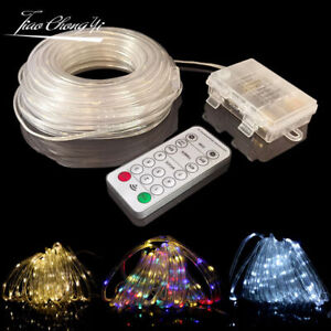 LED String Lights PVC Tube Rope LED Fairy Light Outdoor Garden Patio Copper Wire