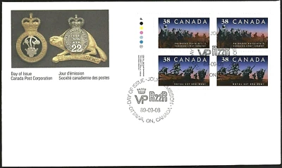 Canada  #1250a ULpb  ""CANADIAN INFANTRY"    Brand New 1989 Rare Block Issue - Image 1 of 2