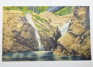 Powder Glen Falls Pennsylvania PA Colored Linen Vintage Postcard Unposted - Picture 1 of 3