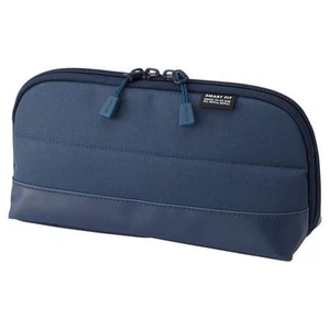 LIHIT LAB Japan Pen Pencil Smart Fit Actact Wide Case 200mm A7688-11 Navy - Picture 1 of 1