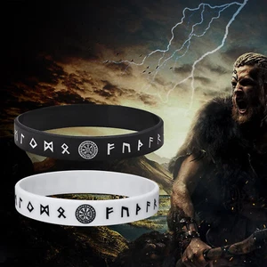 Hombres Brújula Vikinga Nórdica Símbolo Runas Pulsera Amuleto Carta Palabra Amigo Regalo - Imagen 1 de 13