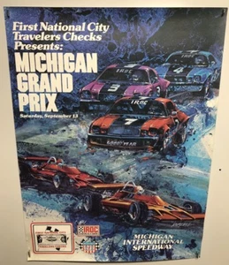 Original Vintage Rennposter Michigan Grand Prix Iroc Serie 1973 - Bild 1 von 5