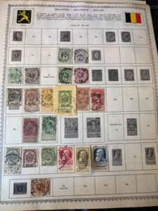 Francobolli Belgio - più di 250, alcuni MH, dalla metà del 1800 in poi in fogli album - Foto 1 di 23