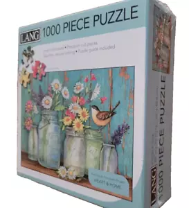 Lang Puzzle 1000 Pezzi CUORE E CASA "Fiori da Muratore" NUOVO - Foto 1 di 7
