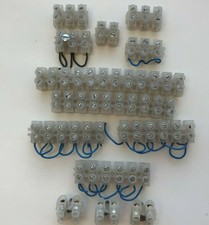 CONNECTOR BLOCK STRIPS TRANSPARENT 12 WAY CHOCOLATE BLOCK Plus X TERMINALS 3 AMP